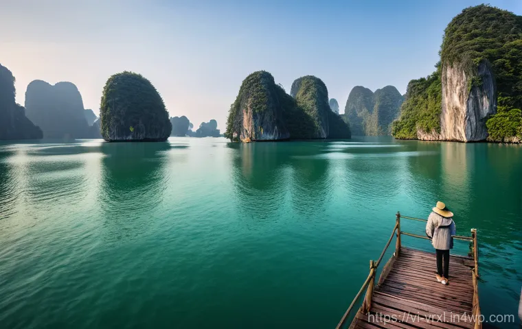가상현실 여행에서의 고객 충성도 - **Prompt 1: Immersive Virtual Ha Long Bay Exploration**
    "A stunning, highly detailed, realistic ...