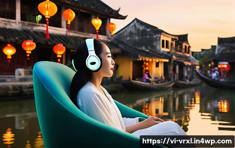 가상현실 여행에서의 기술적 발전 - Virtual Serenity in Hoi An's Ancient Embrace**

**Prompt:** A young woman, casually dressed in light...